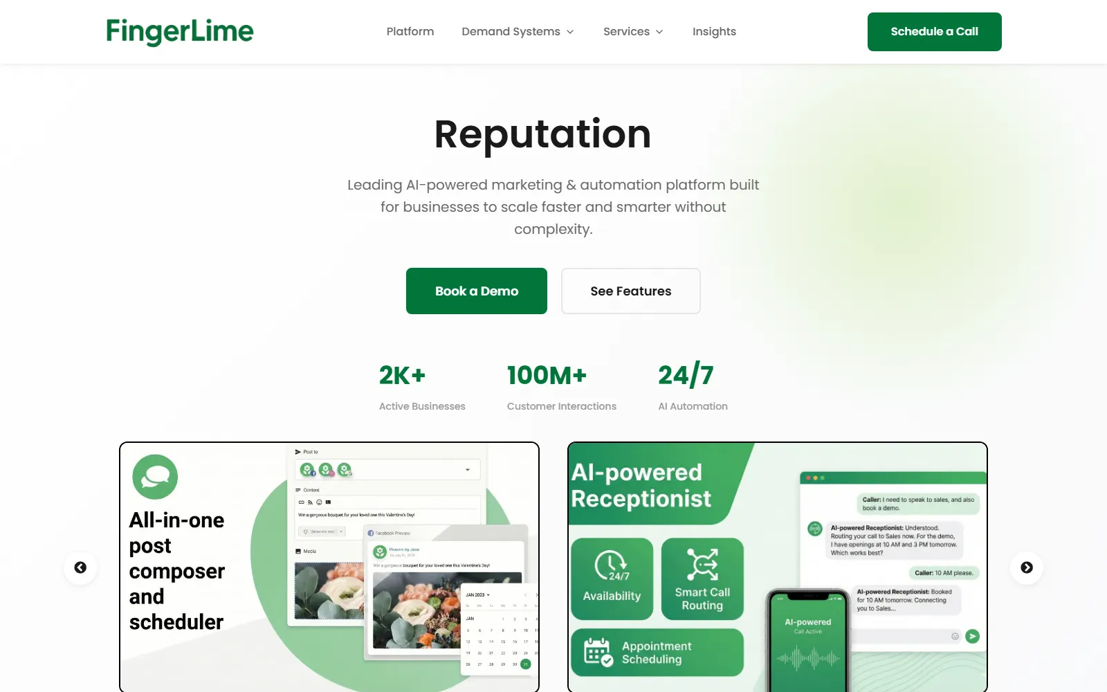 Fingerlime SaaS product website — built by Kode studio